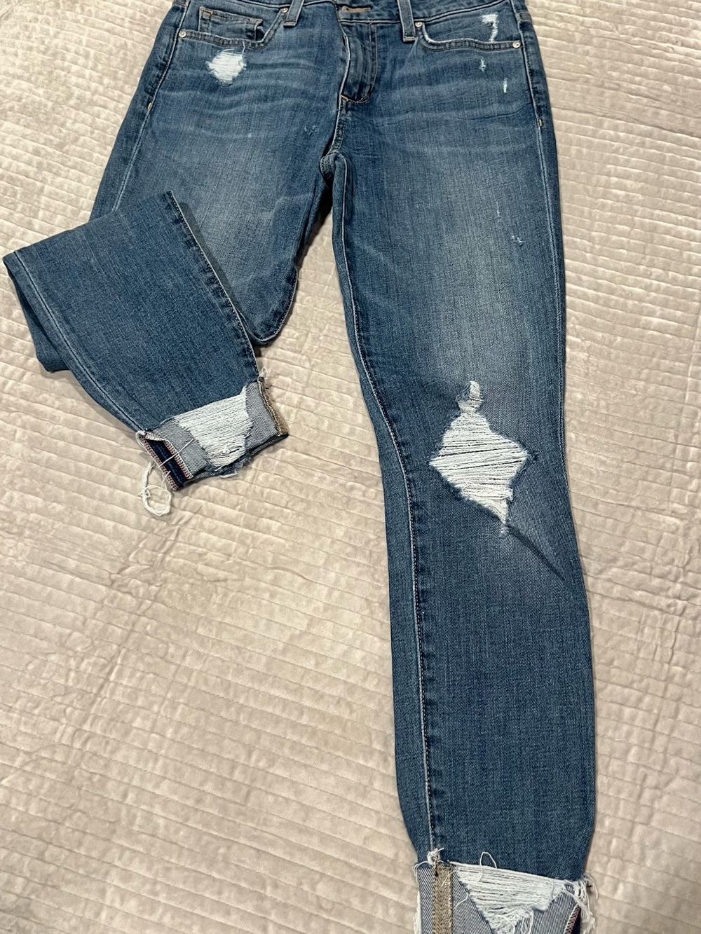 Joe's Jeans Blue Distressed Skinny Jeans